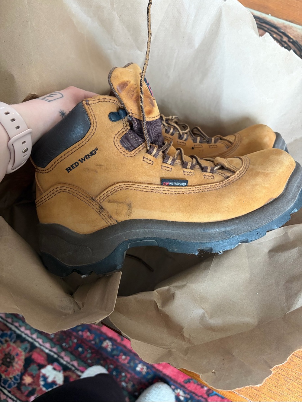 Red Wing King Toe® Women's 5-inch Waterproof Safety Toe Boot. Size 8